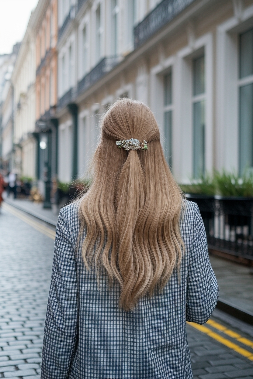 Simple Hair Styles for Long Hair Length: Chic and Quick outfit idea