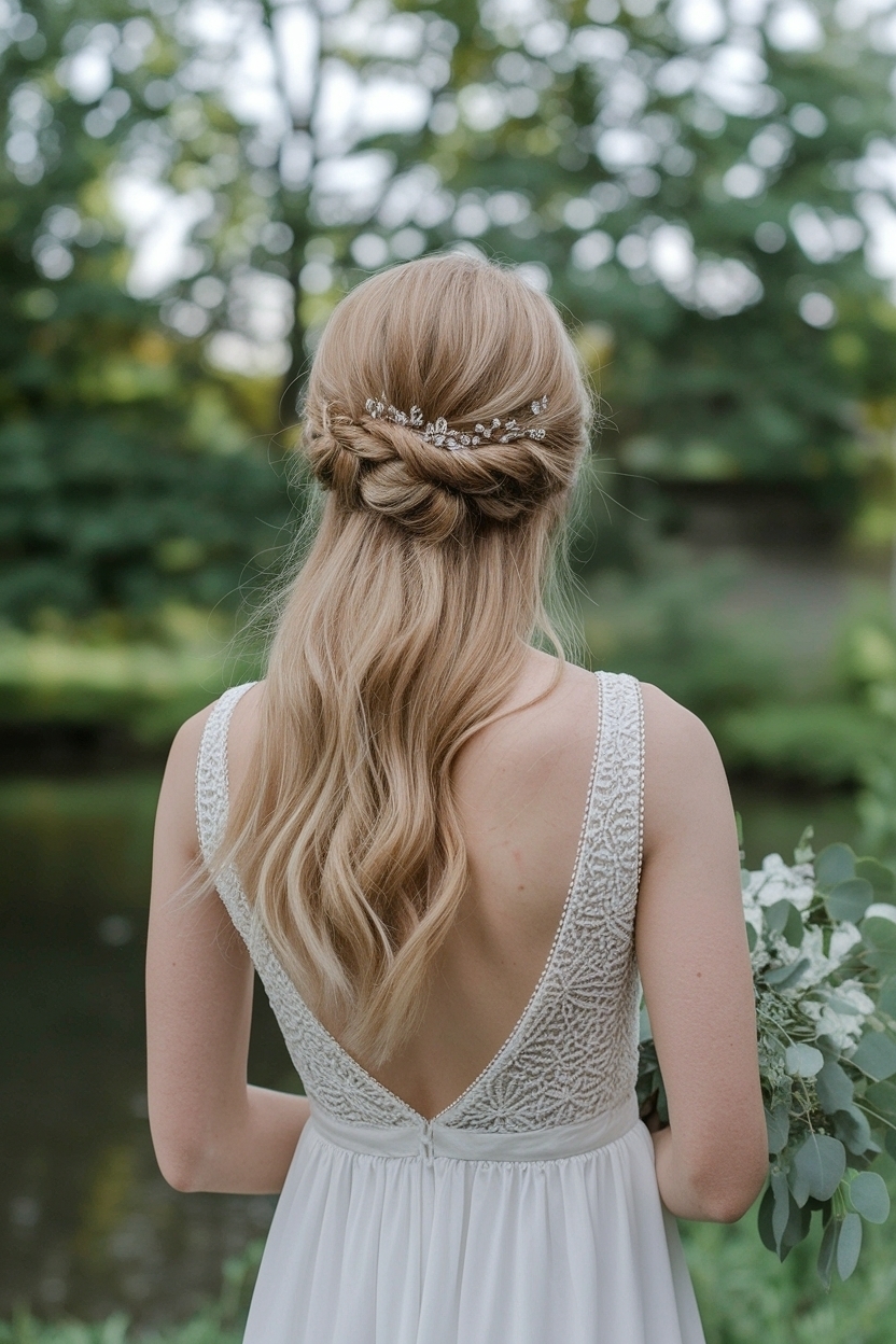 Simple Half Up Half Down Wedding Hair for Every Bride outfit idea