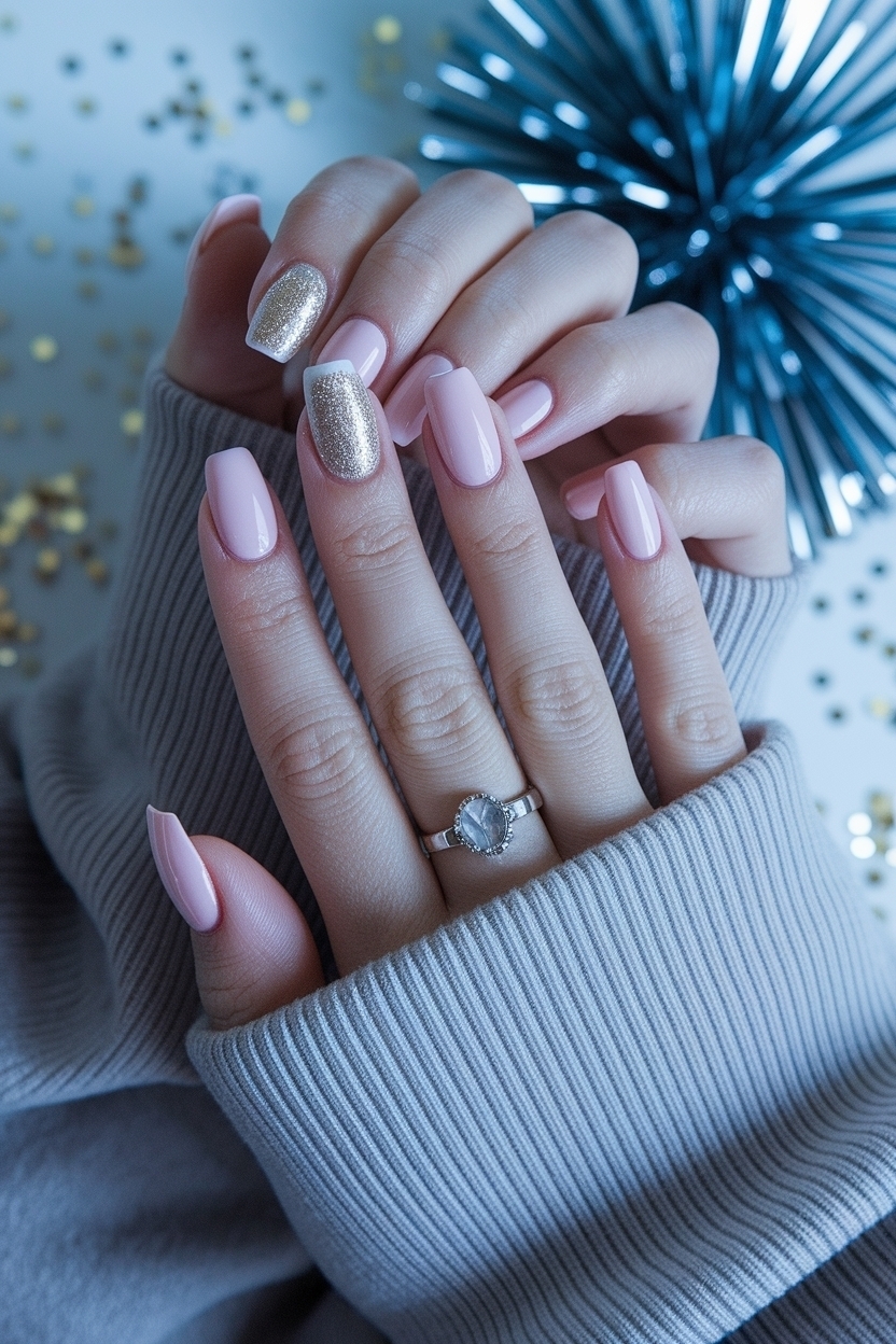 Simple New Year's Eve Nails for a Classy Look outfit idea