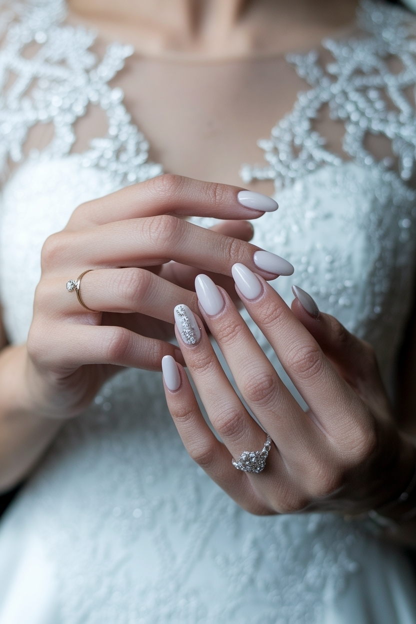Simple Wedding Nails for Bride: Elegant Choices outfit idea