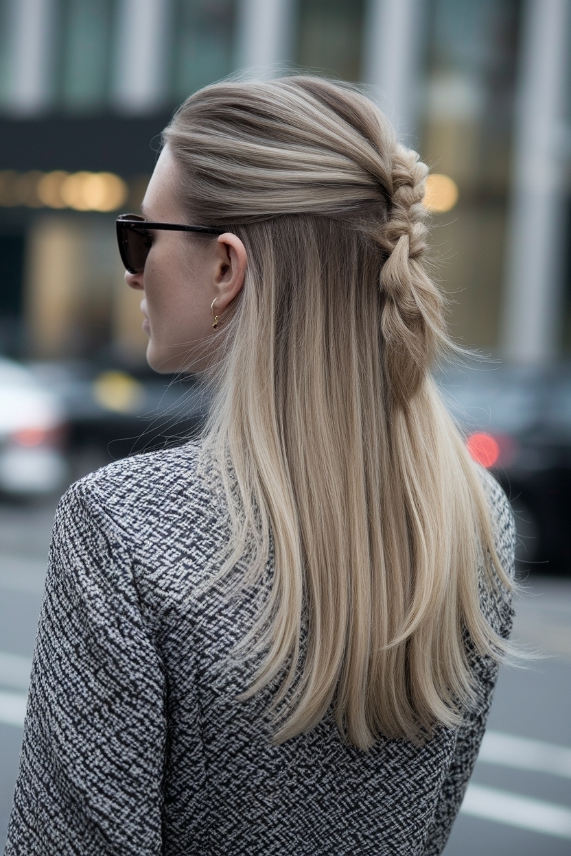 Slick Back Half Up Half Down Hair: Trendy Tips and Tricks outfit idea