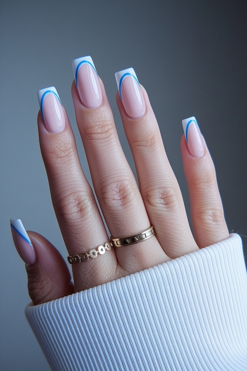 Gorgeous Square French Tip Acrylic Nails to Try Now outfit idea