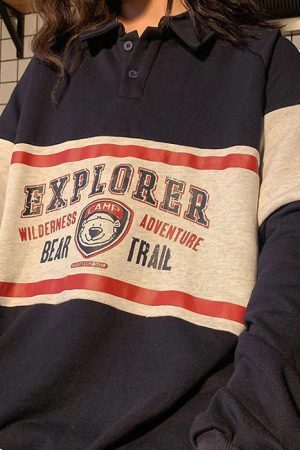 Style Core Aesthetics, New Style Trends - 90's Explorer Sweatshirt