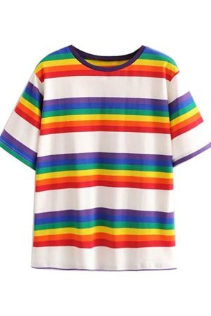 Style Core Aesthetics, New Style Trends - 90s Kids Rainbow Tee