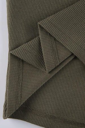 Style Core Aesthetics, New Style Trends - Abstract Print Rib Crop Tank Top