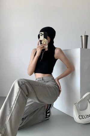 Style Core Aesthetics, New Style Trends - Acubi Straight Leg Gray Jeans