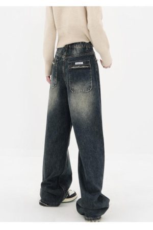 Style Core Aesthetics, New Style Trends - Acubi Wide Leg Dark Jeans