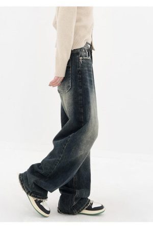 Style Core Aesthetics, New Style Trends - Acubi Wide Leg Dark Jeans