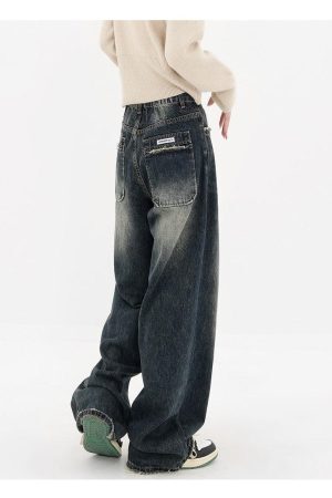 Style Core Aesthetics, New Style Trends - Acubi Wide Leg Dark Jeans