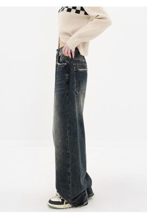 Style Core Aesthetics, New Style Trends - Acubi Wide Leg Dark Jeans