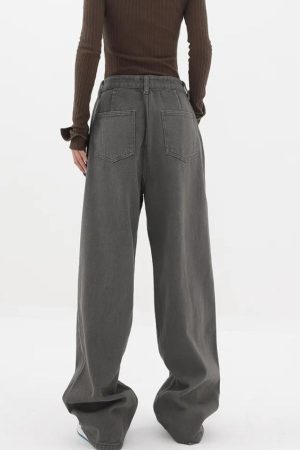 Style Core Aesthetics, New Style Trends - Adjustable Waist Baggy Denim Jeans