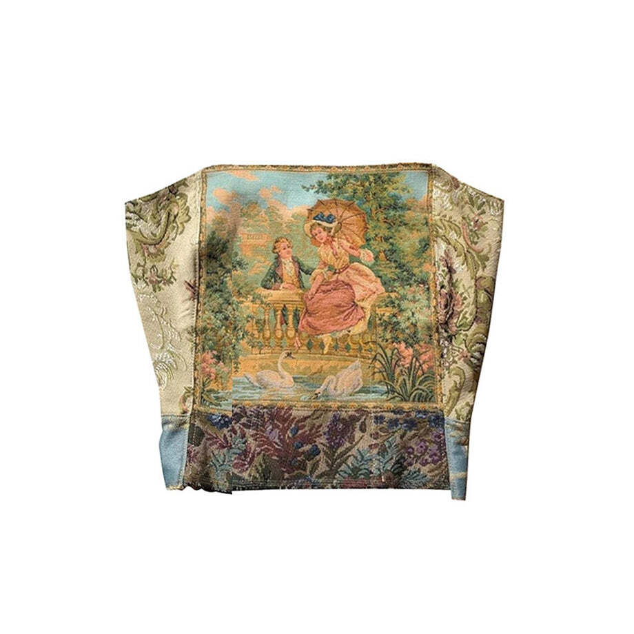 Style Core Aesthetics, New Style Trends - Aestheic Embroidered Corset Top