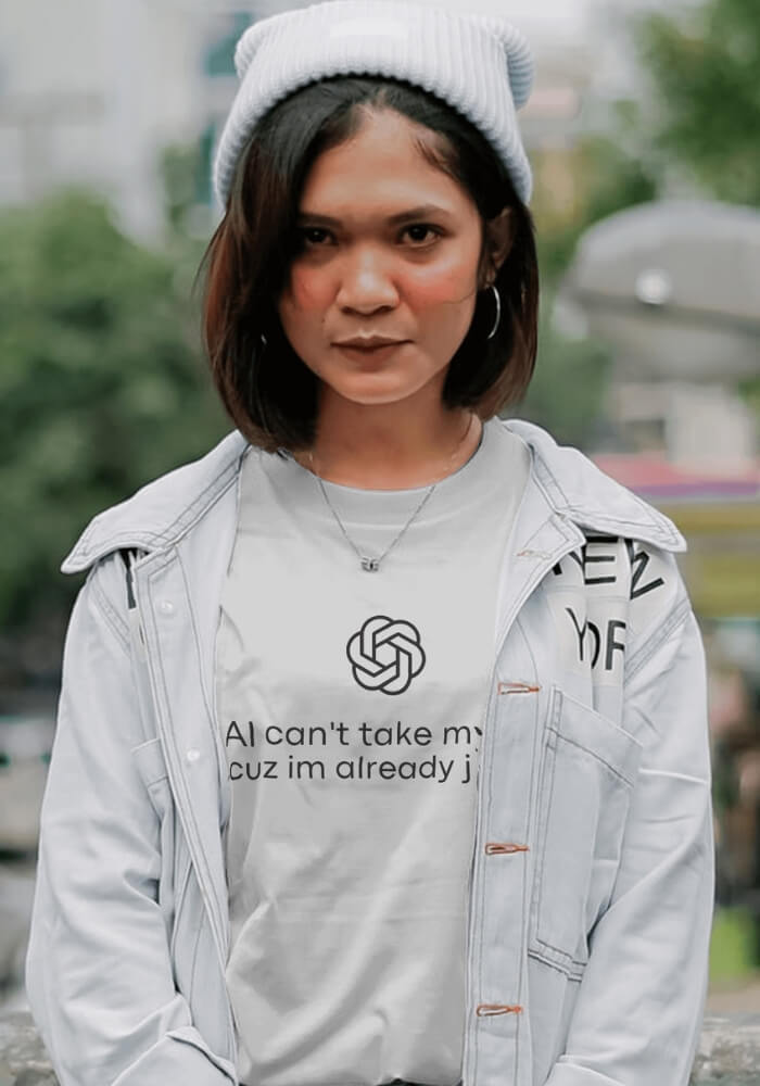 Style Core Aesthetics, New Style Trends - AI Can't Take My Job Tee Style Core Aesthetics, New Style Trends - AI Can't Take My Job Tee