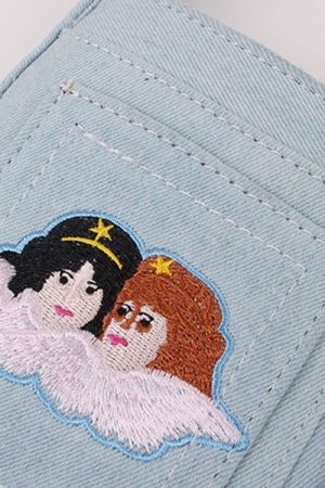 Style Core Aesthetics, New Style Trends - Alia | Sac à épaule ange cousu denim