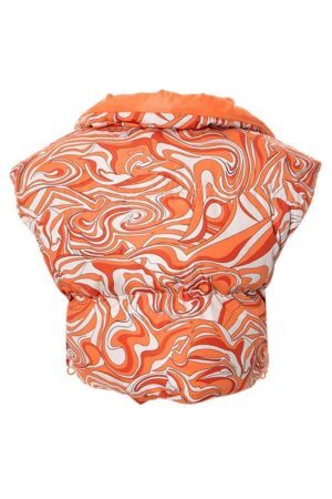 Style Core Aesthetics, New Style Trends - All Over Print Lapel Neck Sleeveless Jacket