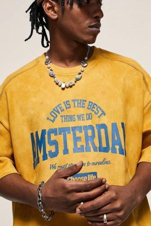 Style Core Aesthetics, New Style Trends - Amsterdam Suede Tee