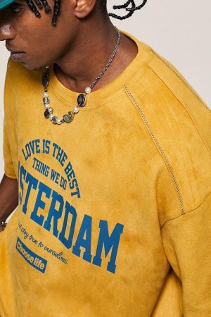 Style Core Aesthetics, New Style Trends - Amsterdam Suede Tee