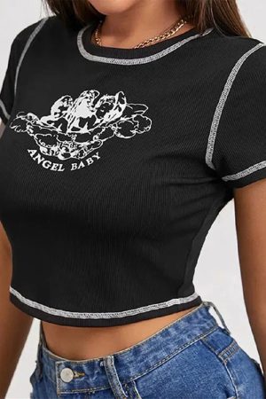 Style Core Aesthetics, New Style Trends - Angel Baby Tee