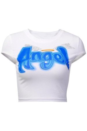 Style Core Aesthetics, New Style Trends - Angel Cropped Tee