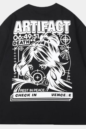 Style Core Aesthetics, New Style Trends - 'Anime Artifact Girl' T Shirt