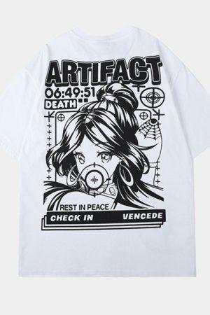 Style Core Aesthetics, New Style Trends - 'Anime Artifact Girl' T Shirt