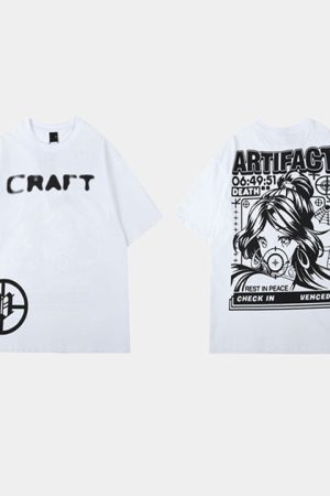 Style Core Aesthetics, New Style Trends - 'Anime Artifact Girl' T Shirt