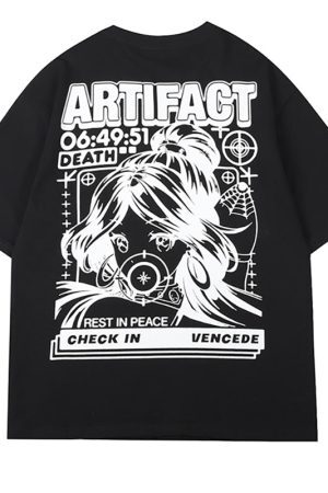 Style Core Aesthetics, New Style Trends - 'Anime Artifact Girl' T Shirt