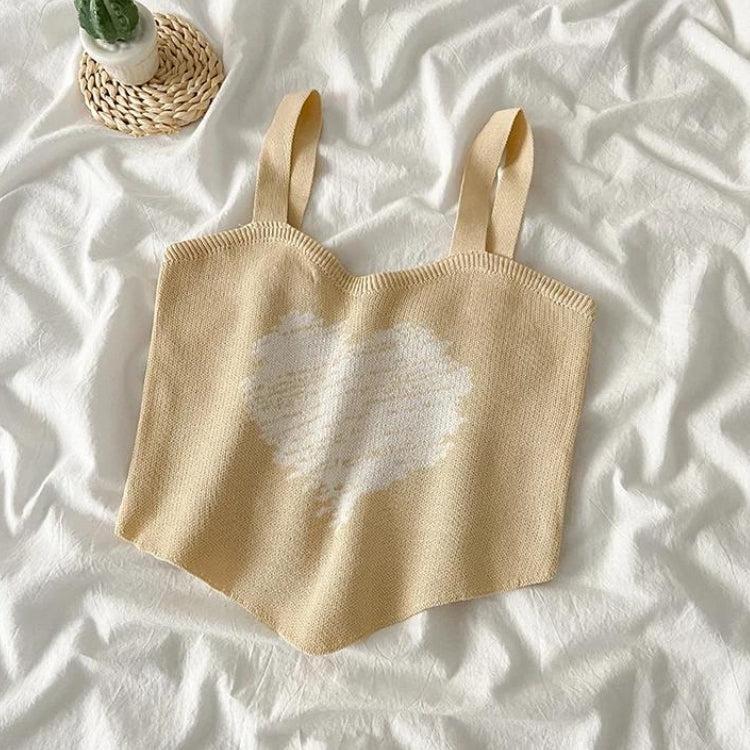 Style Core Aesthetics, New Style Trends - Asymmetric Heart Knitted Crop Top Style Core Aesthetics, New Style Trends - Asymmetric Heart Knitted Crop Top