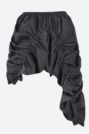 Style Core Aesthetics, New Style Trends - Asymmetric Ruched Mini Skirt