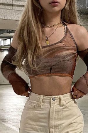 Style Core Aesthetics, New Style Trends - Back In Business Top & Gloves Set