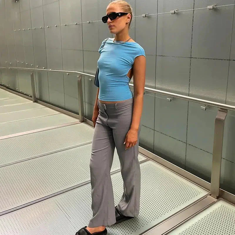 Style Core Aesthetics, New Style Trends - Backless Basic Top Style Core Aesthetics, New Style Trends - Backless Basic Top