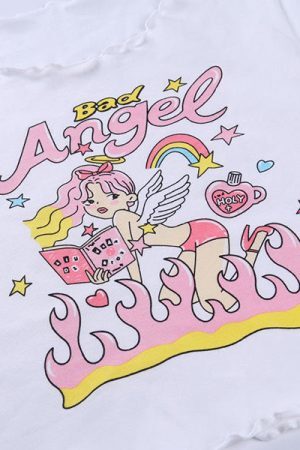 Style Core Aesthetics, New Style Trends - Bad Angel Crop Top