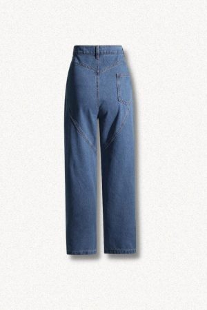 Style Core Aesthetics, New Style Trends - Baddie Embellished Cut-Out Jeans