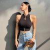 Style Core Aesthetics, New Style Trends - Baddie High Neck Knitted Crop Top