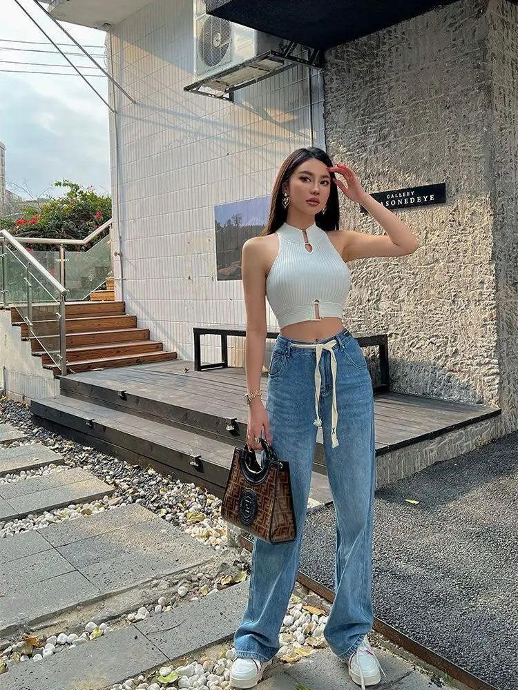 Style Core Aesthetics, New Style Trends - Baddie High Neck Knitted Crop Top Style Core Aesthetics, New Style Trends - Baddie High Neck Knitted Crop Top