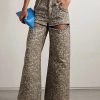 Style Core Aesthetics, New Style Trends - Baddie Leopard Embellished Cut Out Pants