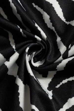 Style Core Aesthetics, New Style Trends - Baddie Zebra Backless Crop Top