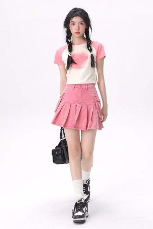 Style Core Aesthetics, New Style Trends - Barbie Cargo Mini Skirt