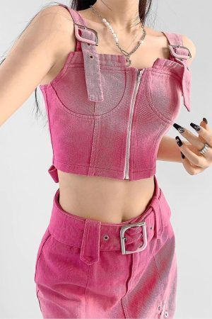 Style Core Aesthetics, New Style Trends - Barbie Mini Skirt & Top Two Piece Set