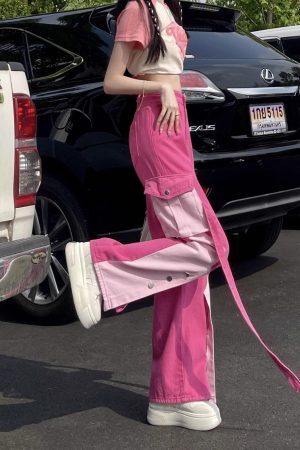 Style Core Aesthetics, New Style Trends - Barbie Patchwork Cargo Pants