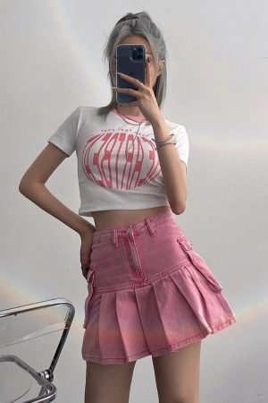 Style Core Aesthetics, New Style Trends - Barbie Pleated Cargo Mini Skirt