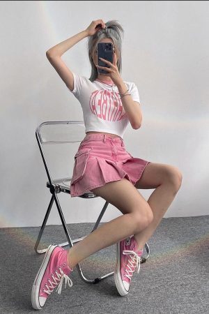 Style Core Aesthetics, New Style Trends - Barbie Pleated Cargo Mini Skirt