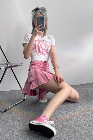 Style Core Aesthetics, New Style Trends - Barbie Pleated Cargo Mini Skirt