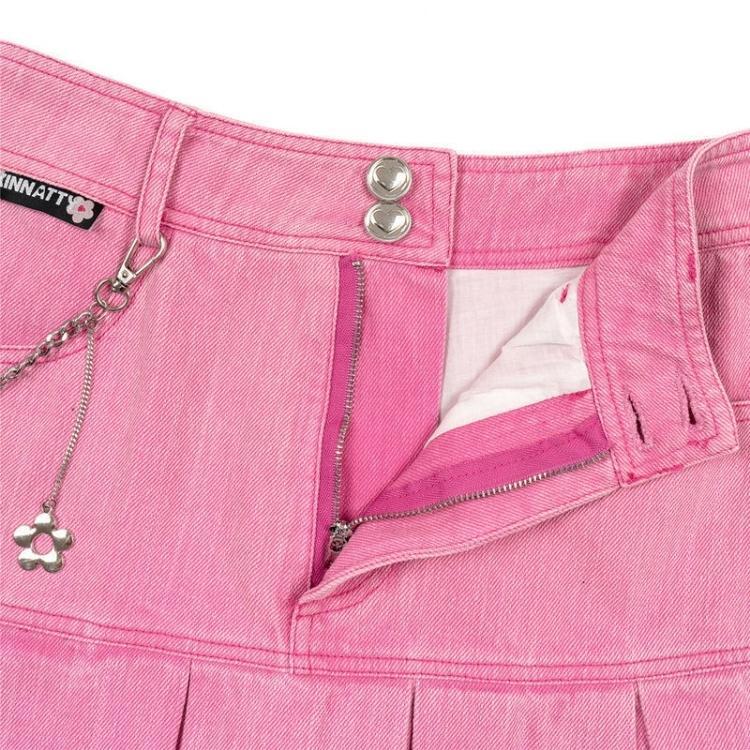 Style Core Aesthetics, New Style Trends - Barbie Pleated Denim Mini Skirt Style Core Aesthetics, New Style Trends - Barbie Pleated Denim Mini Skirt