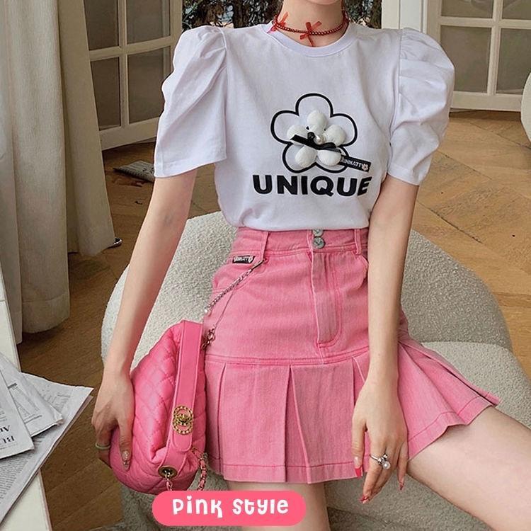 Style Core Aesthetics, New Style Trends - Barbie Pleated Denim Mini Skirt Style Core Aesthetics, New Style Trends - Barbie Pleated Denim Mini Skirt