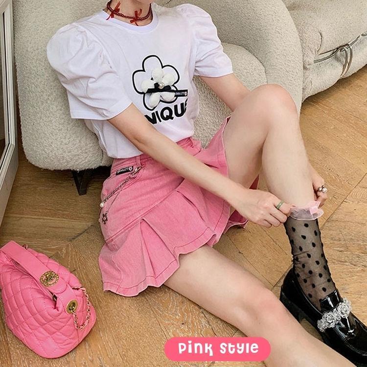 Style Core Aesthetics, New Style Trends - Barbie Pleated Denim Mini Skirt Style Core Aesthetics, New Style Trends - Barbie Pleated Denim Mini Skirt