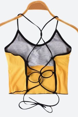 Style Core Aesthetics, New Style Trends - Basic Corduroy Backless Crop Top