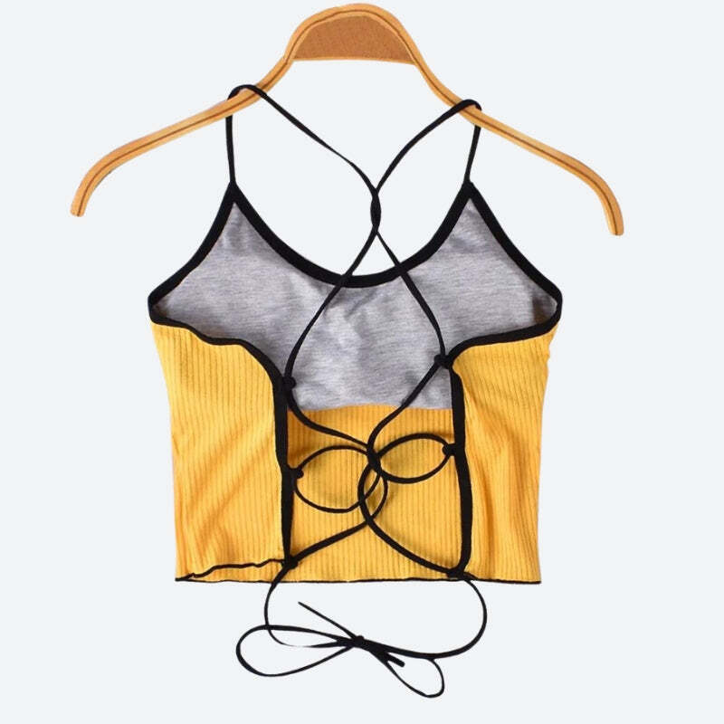 Style Core Aesthetics, New Style Trends - Basic Corduroy Backless Crop Top Style Core Aesthetics, New Style Trends - Basic Corduroy Backless Crop Top