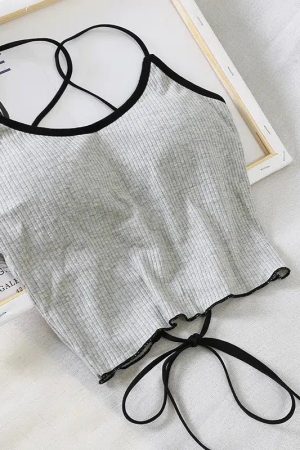 Style Core Aesthetics, New Style Trends - Basic Corduroy Backless Crop Top