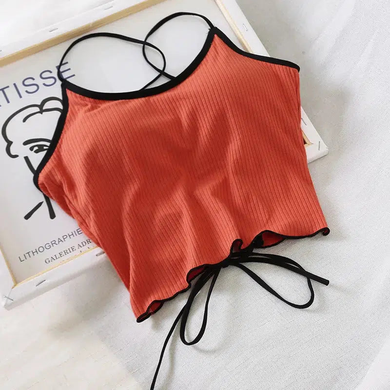 Style Core Aesthetics, New Style Trends - Basic Corduroy Backless Crop Top Style Core Aesthetics, New Style Trends - Basic Corduroy Backless Crop Top